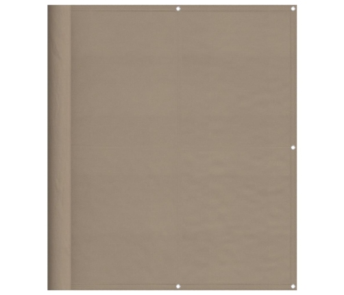 vidaXL balkona aizslietnis, pelēkbrūns, 120x800 cm, 100% poliestera
