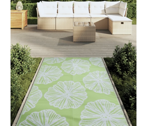 vidaXL āra paklājs, 120x180 cm, zaļš PP