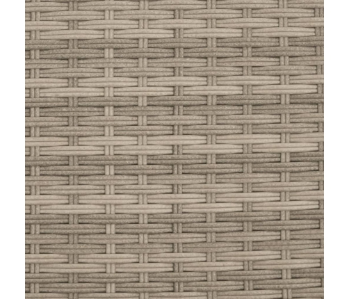 vidaXL sauļošanās zviļņi, 2gab., ar galdu, gaiši pelēka PE rotangpalma