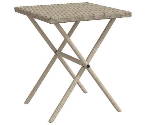 vidaXL sauļošanās zviļņi, 2gab., ar galdu, gaiši pelēka PE rotangpalma