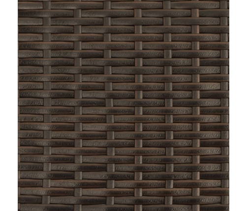 vidaXL sauļošanās zvilnis ar matračiem, brūna PE rotangpalma