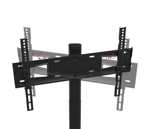 Stūra Tv Statīvs, 3 Līmeņi, 32-65 Collu Tv, Melns Vidaxl