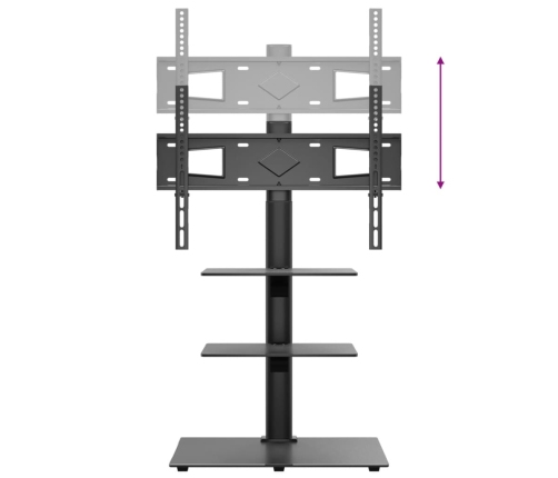 Stūra Tv Statīvs, 3 Līmeņi, 32-65 Collu Tv, Melns Vidaxl