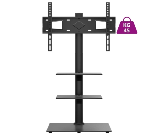 Stūra Tv Statīvs, 3 Līmeņi, 32-65 Collu Tv, Melns Vidaxl