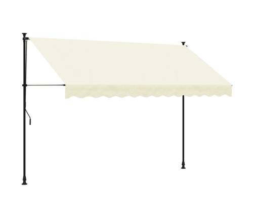 vidaXL izvelkama markīze, 300x150 cm, krēmkrāsas, audums, tērauds