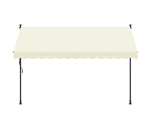 vidaXL izvelkama markīze, 300x150 cm, krēmkrāsas, audums, tērauds