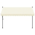 vidaXL izvelkama markīze, 300x150 cm, krēmkrāsas, audums, tērauds
