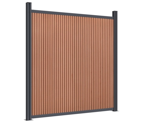 vidaXL žoga panelis, brūns, 180x186 cm, WPC