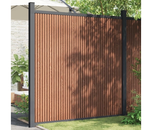 vidaXL žoga panelis, brūns, 180x186 cm, WPC