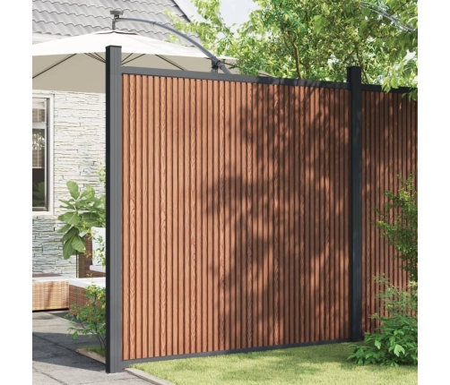 vidaXL žoga panelis, brūns, 180x186 cm, WPC