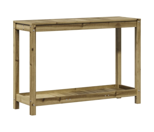 vidaXL stādīšanas galds ar plauktu, 108x35x75 cm, priedes masīvkoks