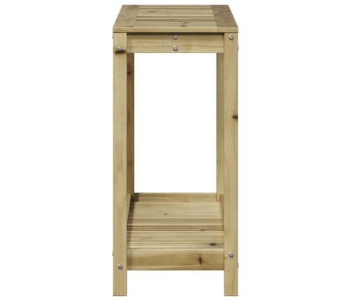 vidaXL stādīšanas galds ar plauktu, 108x35x75 cm, priedes masīvkoks