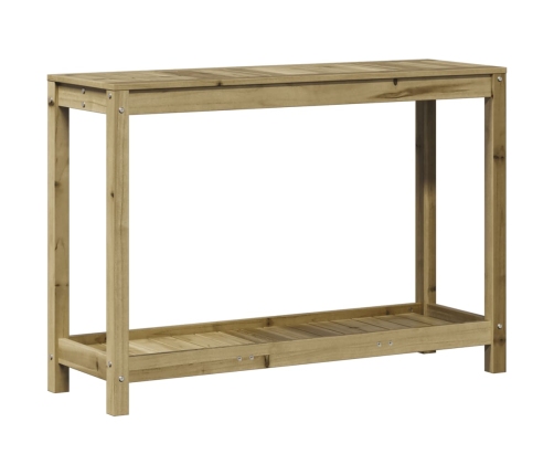 vidaXL stādīšanas galds ar plauktu, 108x35x75 cm, priedes masīvkoks