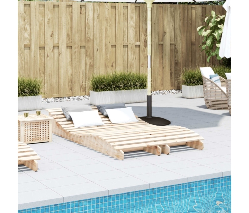 vidaXL sauļošanās zvilņi, 2 gab, 205x60x31,5 cm, priedes masīvkoks