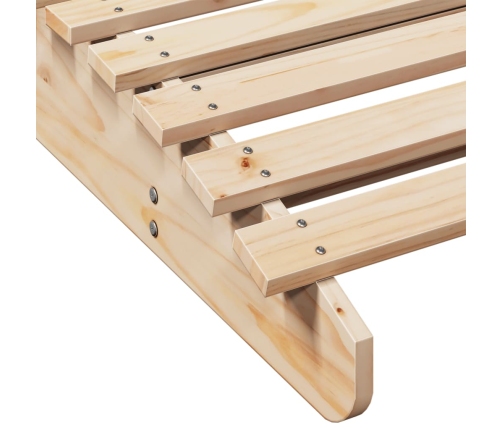 vidaXL sauļošanās zvilņi, 2 gab, 205x60x31,5 cm, priedes masīvkoks