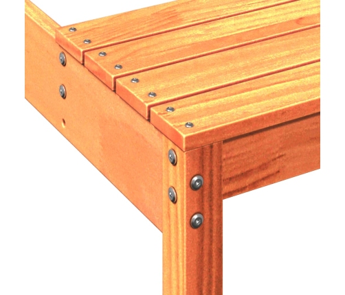 vidaXL virtuves galds, vaska brūnas, 110x134x75 cm, priedes masīvkoks