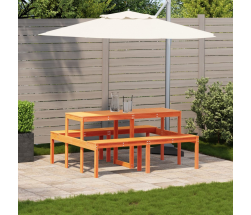 Virtuves Galds, Vaska Brūnas, 160X134X75 Cm, Priedes Masīvkoks Vidaxl