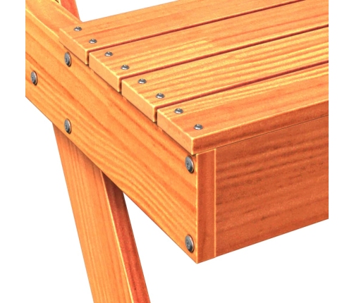 vidaXL virtuves galds, vaska brūnas, 105x134x75 cm, priedes masīvkoks