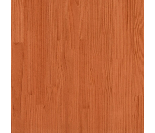 vidaXL virtuves galds, vaska brūnas, 105x134x75 cm, priedes masīvkoks