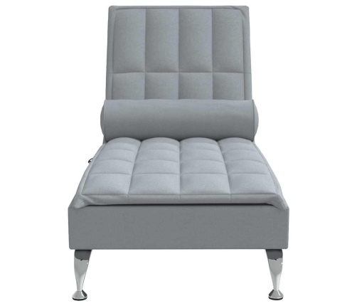 Zvilnis Ar Cilindra Formas Spilvenu, Gaiši Pelēks, Audums Vidaxl