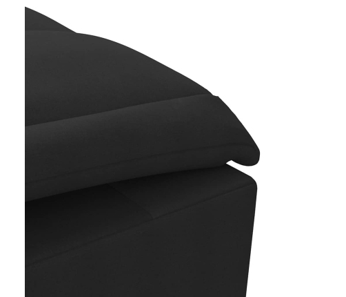 Zvilnis Ar Cilindra Formas Spilvenu, Melns, Audums Vidaxl