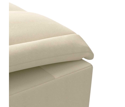 Zvilnis Ar Cilindra Formas Spilvenu, Krēmkrāsas, Audums Vidaxl