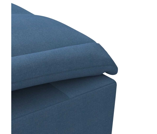 vidaXL zvilnis ar cilindra formas spilvenu, zils, audums