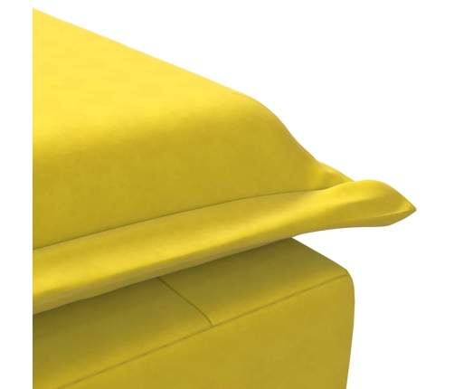 vidaXL zvilnis ar cilindra formas spilvenu, dzeltens, samts