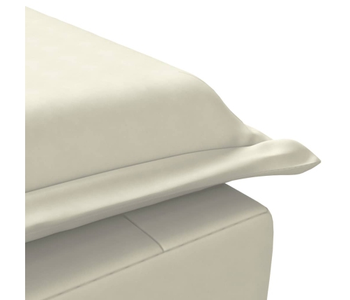 Zvilnis Ar Cilindra Formas Spilvenu, Krēmkrāsas, Samts Vidaxl