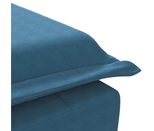 vidaXL zvilnis ar cilindra formas spilvenu, zils, samts