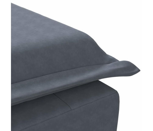 Zvilnis Ar Cilindra Formas Spilvenu, Tumši Pelēks, Samts Vidaxl