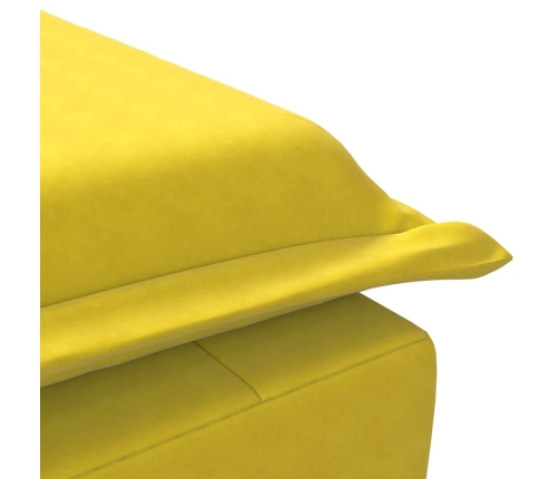 vidaXL zvilnis ar cilindra formas spilvenu, dzeltens, samts