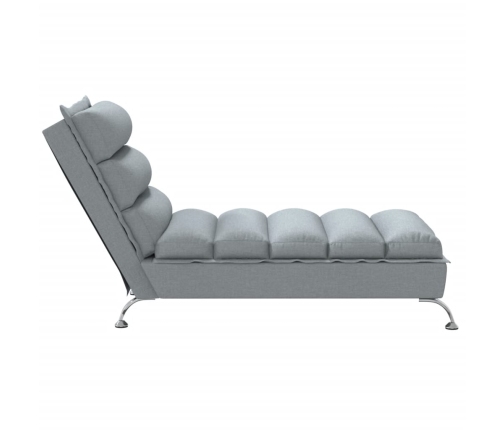 vidaXL zvilnis ar spilveniem, gaiši pelēks, audums