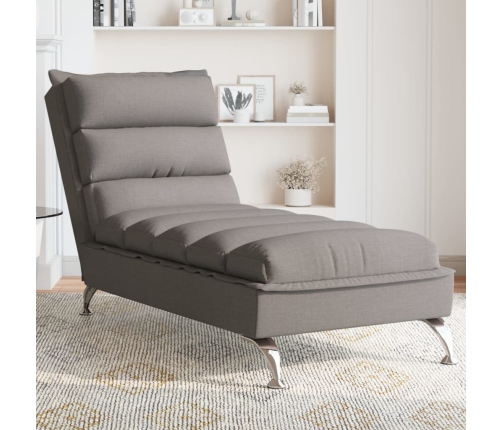 vidaXL zvilnis ar spilveniem, pelēkbrūns, audums