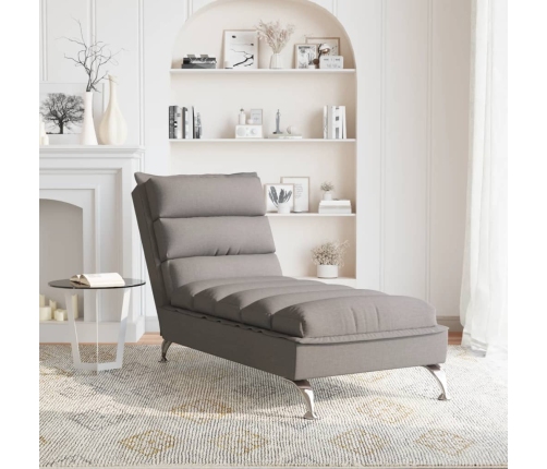 vidaXL zvilnis ar spilveniem, pelēkbrūns, audums