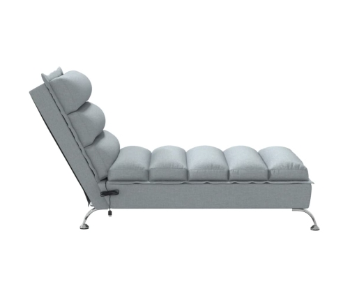 vidaXL zvilnis ar spilveniem, gaiši pelēks, audums