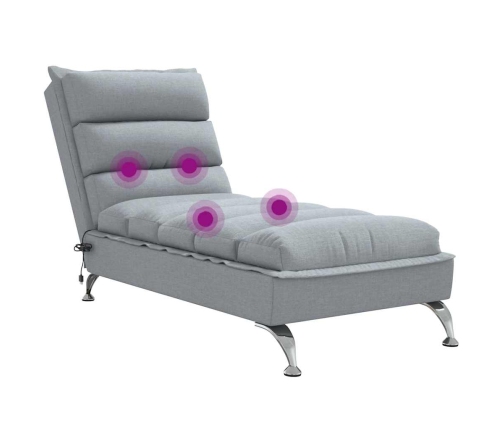 vidaXL zvilnis ar spilveniem, gaiši pelēks, audums