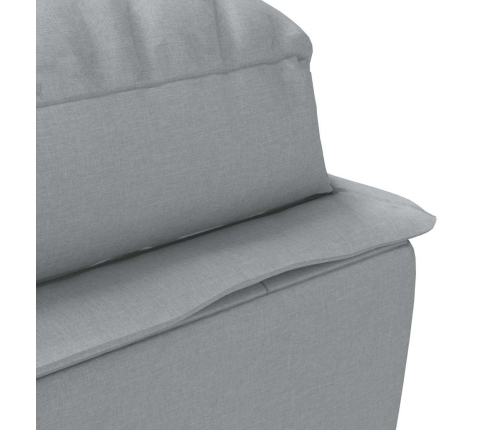 vidaXL zvilnis ar spilveniem, gaiši pelēks, audums