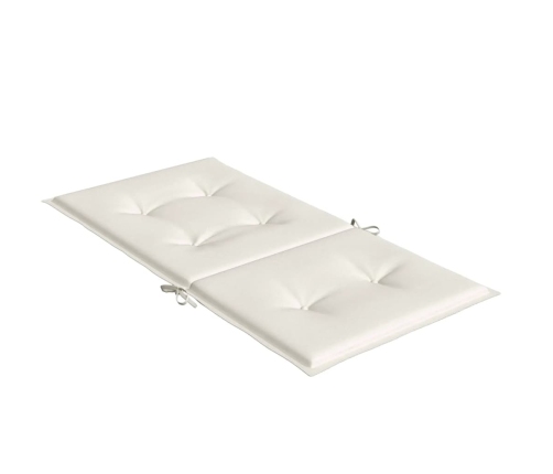 vidaXL dārza krēslu spilveni, 2 gab., krēmkrāsa, 100x50x4 cm, audums