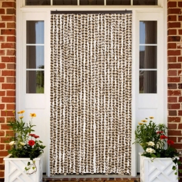 Mušu Aizkars, Bēšs Un Brūns, 100X230 Cm, Šenils Vidaxl