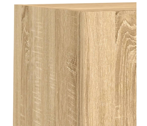 vidaXL TV sienas skapīši ar LED, 4 gab., koka krāsa