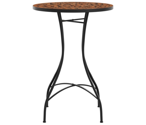 vidaXL mozaīkas bistro galds, Ø50x70 cm, sarkanbrūna keramika