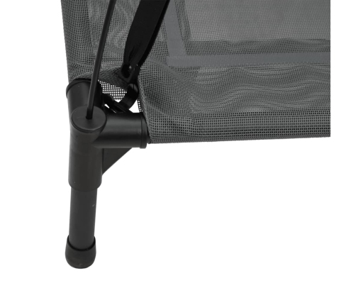 Suņu Gulta Ar Jumtu, Pelēka, Oksfordas Audums Un Tērauds Vidaxl