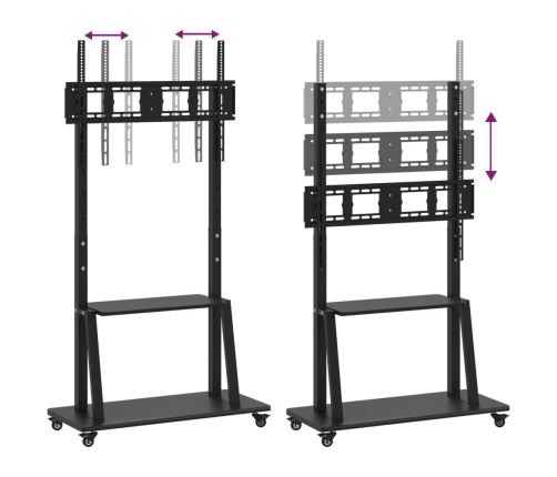 Tv Statīvs Uz Riteņiem, 32-90 Collu Ekrānam, 800X600 Mm, 100 Kg Vidaxl