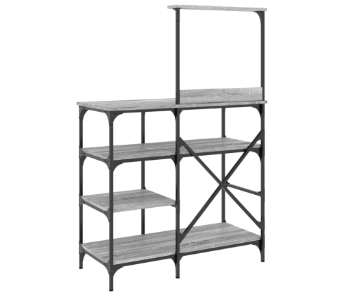 Virtuves Plaukts, Pelēks, 90X40X132 Cm, Inženierijas Koks Vidaxl