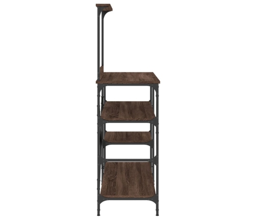 vidaXL virtuves plaukts, ozola, 90x40x132cm, inženierijas koks, metāls