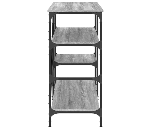 vidaXL virtuves plaukts, pelēks, 90x40x84cm, inženierijas koks, metāls