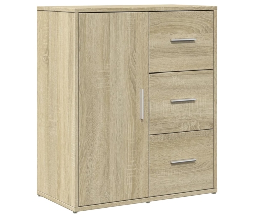 vidaXL kumode, ozolkoka krāsa, 60x31x70 cm, inženierijas koks