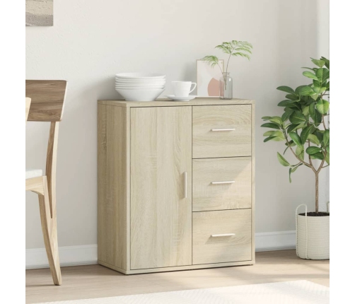 vidaXL kumode, ozolkoka krāsa, 60x31x70 cm, inženierijas koks