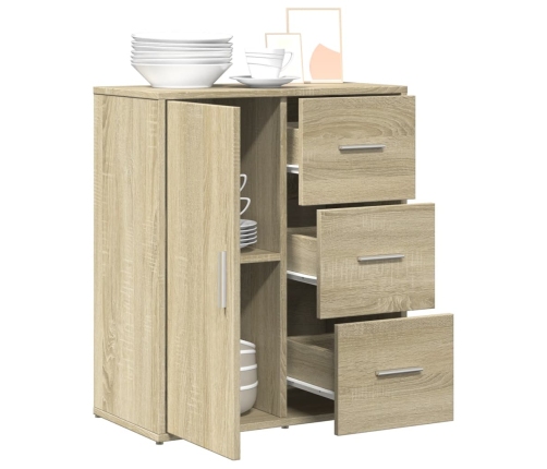 vidaXL kumode, ozolkoka krāsa, 60x31x70 cm, inženierijas koks